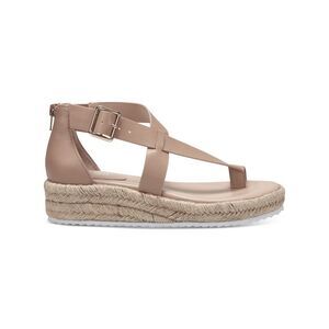 ALFANI Womens Beige 1" Platform Moira Round Toe Wedge Espadrille Shoes 6 M